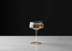 Abie Coupe Glass Amber/Grey