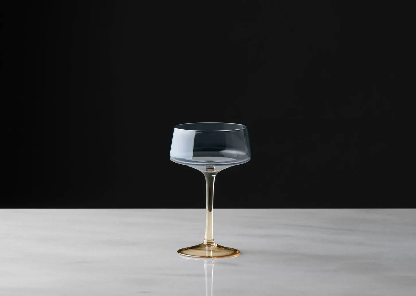 Abie Coupe Glass Amber/Grey