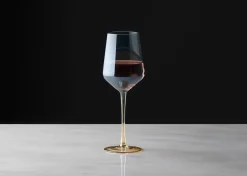 Abie Wine Glass Amber/Grey