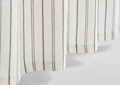 Aelene Striped Curtain Panel 96" Ivory/Black