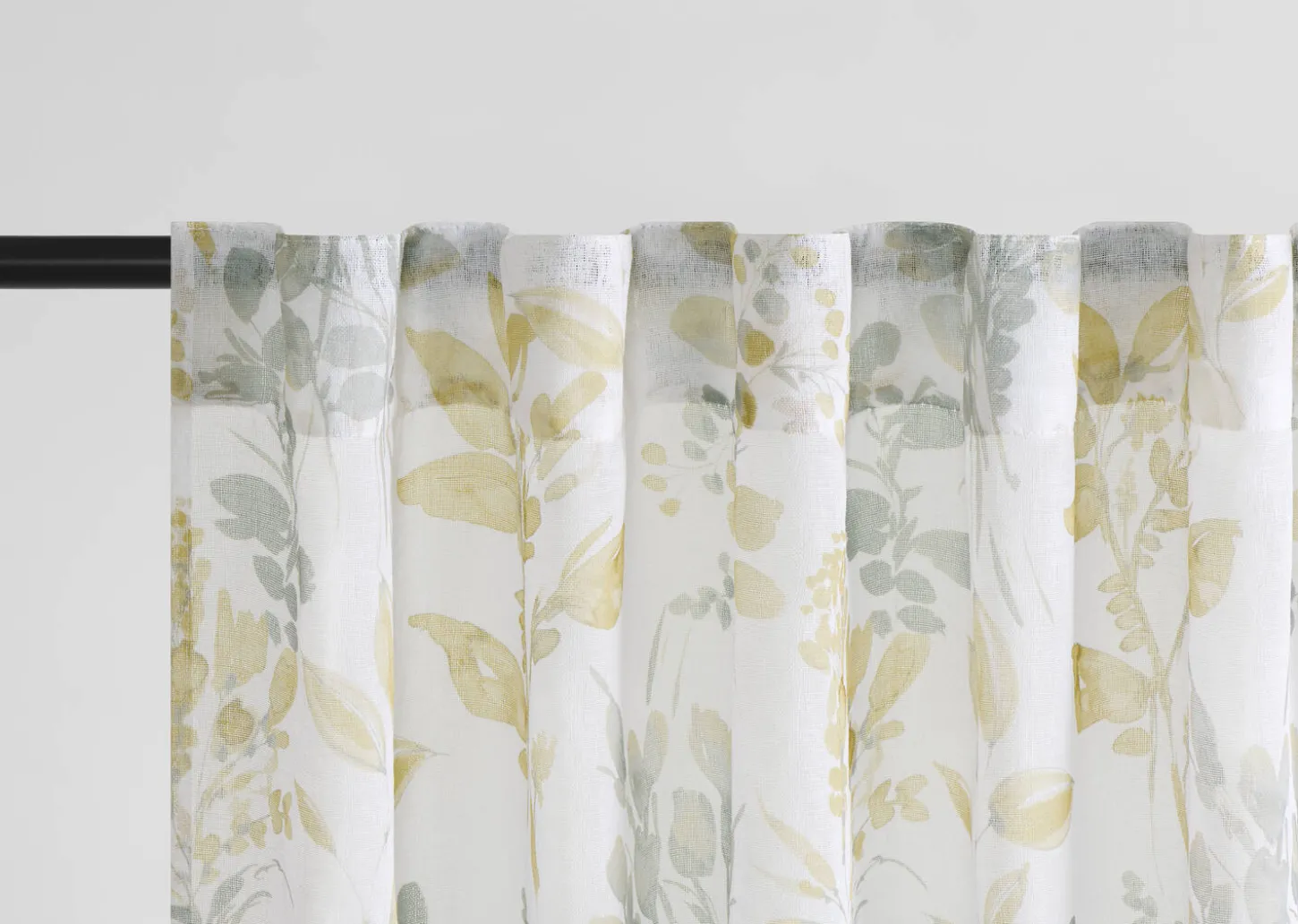 Amalia Meadow Sheer Curtain Panel 96" Ivory/Multi
