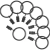 Ansel Drapery Rings Set of 8 Matte Black