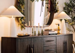 Ashern Wall Mirror Walnut