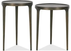 Bautista Recycled Metal Accent Table 16" -Bronze