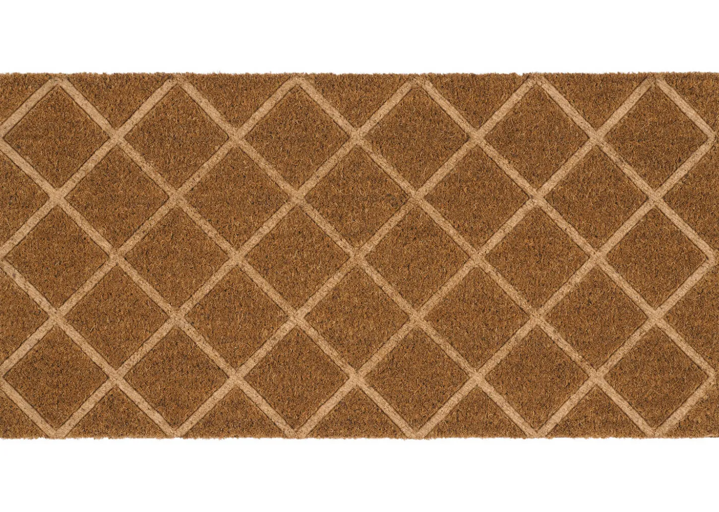 Bordered Diamond Doormat Natural