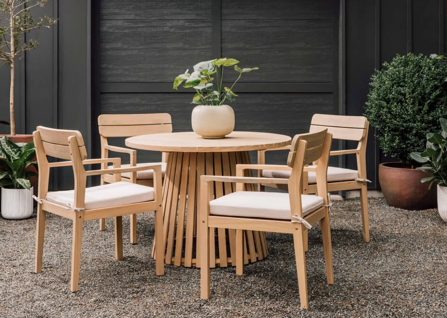 Cabrie 42 Round Outdoor Table -Natural