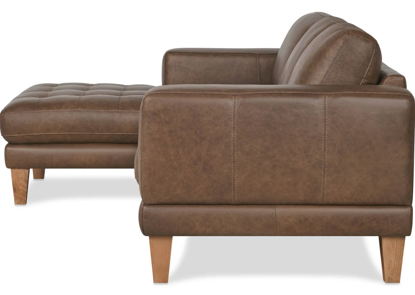Carson Leather Sofa Chaise