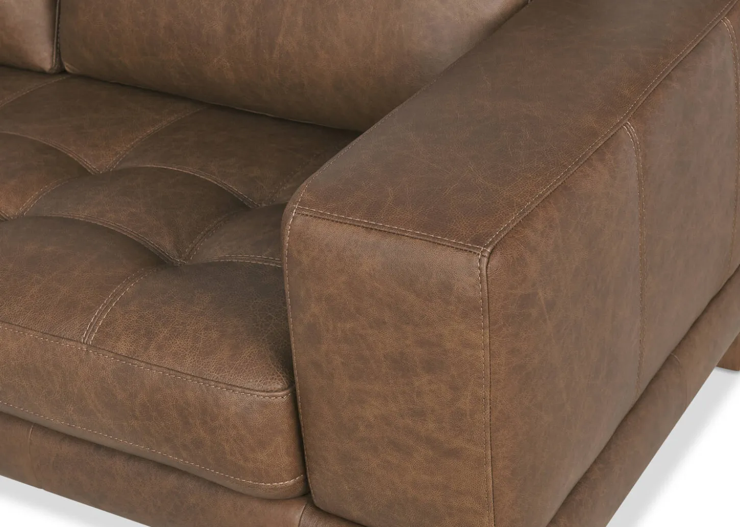 Carson Leather Sofa Chaise