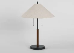 Cayley Table Lamp Walnut/Black