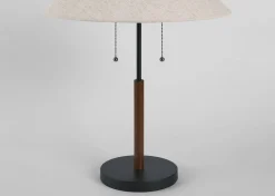 Cayley Table Lamp Walnut/Black