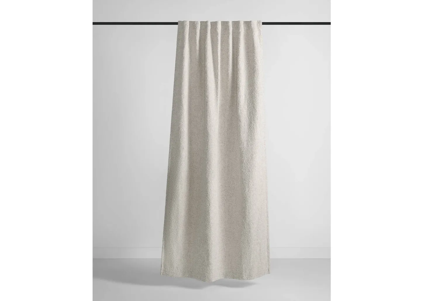 Cedric Curtain Panel 96" Ivory/Ash