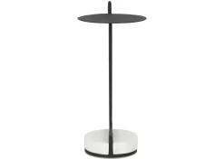 Chet Recycled Metal Accent Table -Ebony