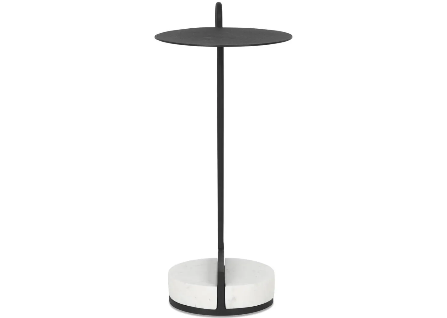 Chet Recycled Metal Accent Table -Ebony