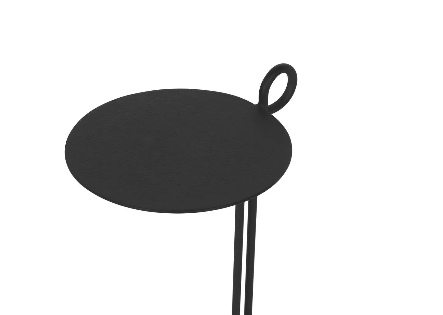 Chet Recycled Metal Accent Table -Ebony