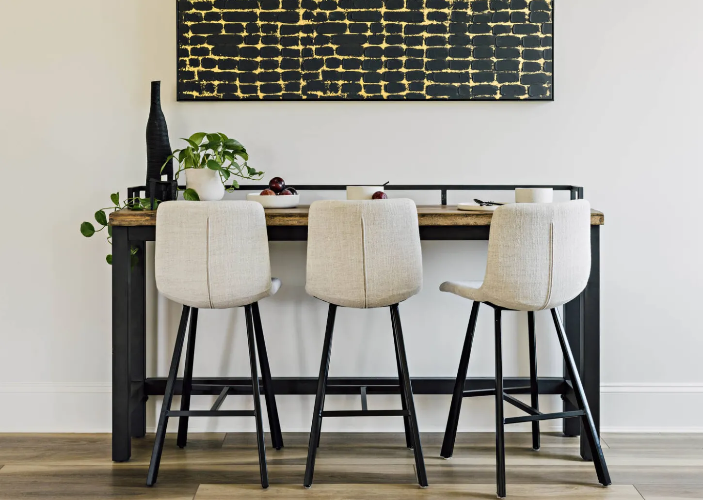 Dougal Reclaimed Wood Counter Console Table -Hughes Ale