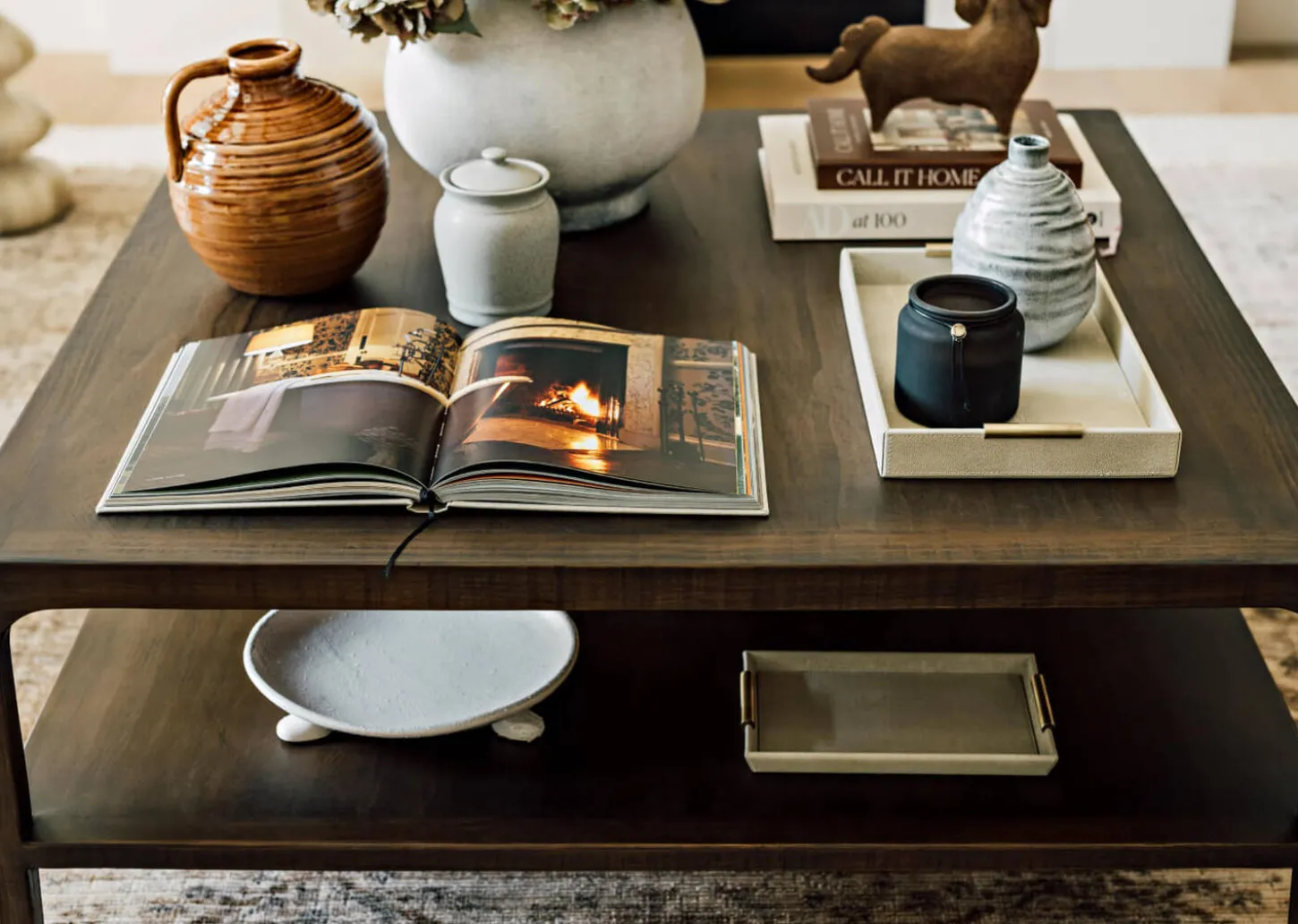 Dundas Reclaimed Wood Square Coffee Table -Hughes Umber