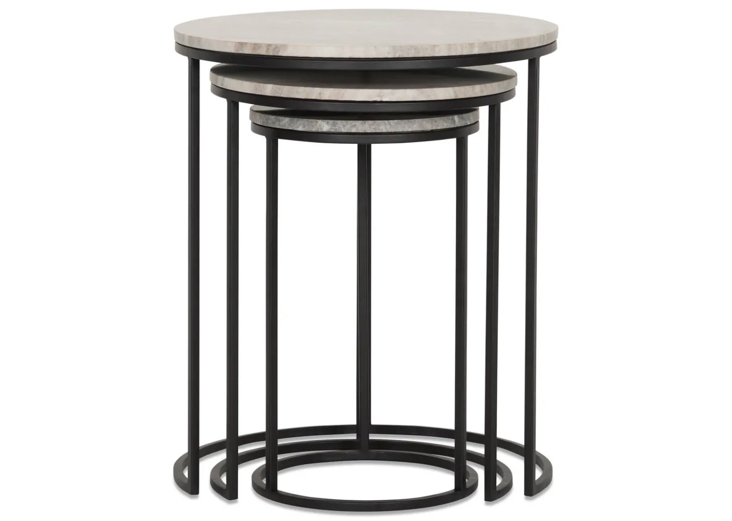 Gael Recycled Metal Nesting Table Set