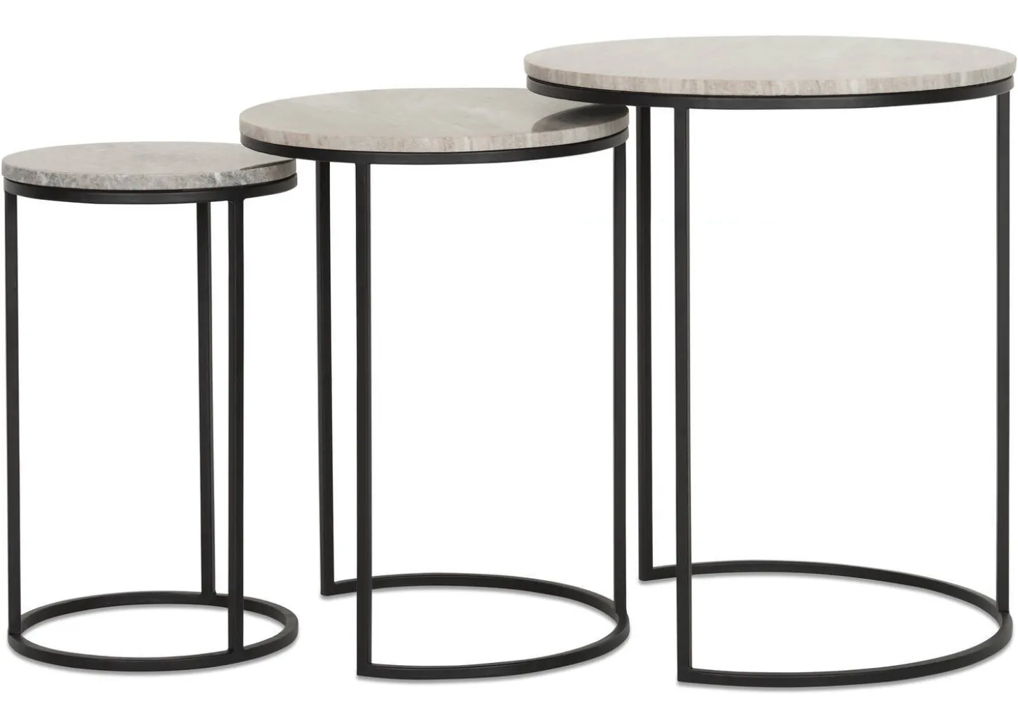 Gael Recycled Metal Nesting Table Set