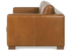 Gaetano Leather Sofa -Saddle Tan