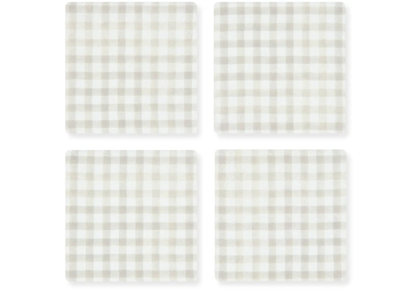 Gingham Coaster Set