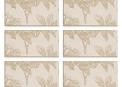 Hydrangea Napkin Set of 6 Natural/Sand