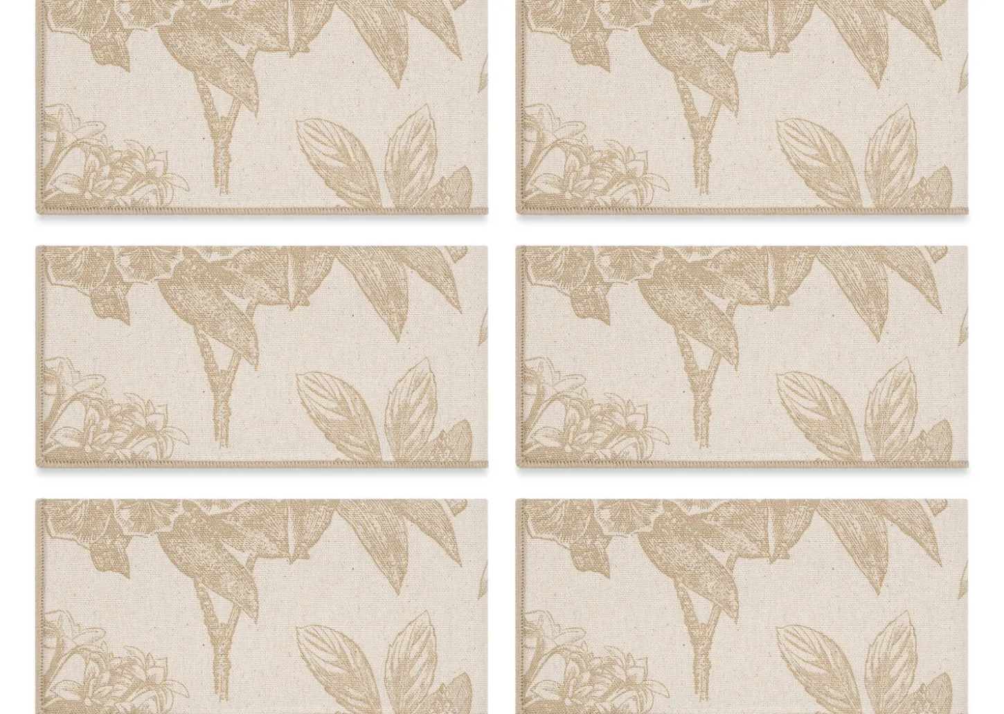 Hydrangea Napkin Set of 6 Natural/Sand