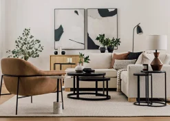 Irwin Recycled Metal Nesting Coffee Table Set