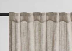 Ivan Striped Sheer Curtain Panel 96" Mushroom