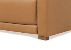 Jaxon Leather Reclining Sofa -Zen Toffee