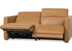Jaxon Leather Reclining Sofa -Zen Toffee
