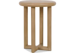 Jayman Round Side Table -Cava Sesame