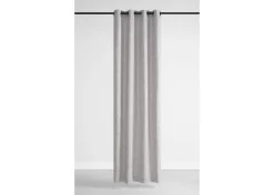 Kendra Curtain Panel 96" Grey/Black Grommet