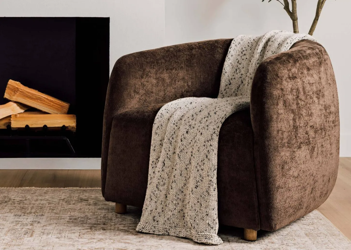 Lanark Cotton Flecked Throw