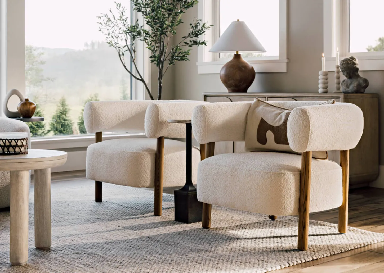 Laroux Recycled Metal Accent Table -Sienna
