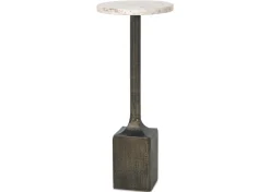 Laroux Recycled Metal Accent Table -Sienna