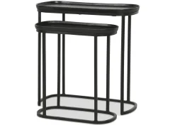 Lisboa Recycled Metal Nesting Table Set -Bronze