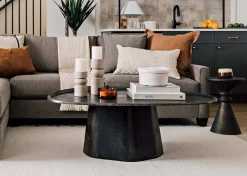 Marsala Recycled Metal Accent Table -Bronze