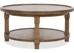 Merrin Round Coffee Table -Larke Brandy
