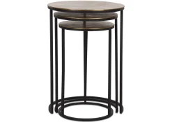 Mirri Recycled Metal Nesting Table Set -Brass
