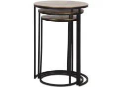 Mirri Recycled Metal Nesting Table Set -Brass