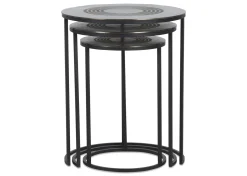 Modello Recycled Metal Nesting Table Set -Charcoal