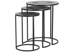Modello Recycled Metal Nesting Table Set -Charcoal