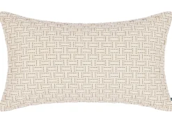 Monaro Cotton Pillow 14x24 Ivory/Black