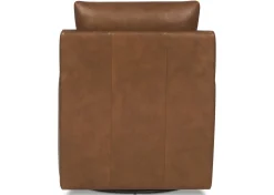 Sadie Leather Swivel Armchair -Arlo Rum