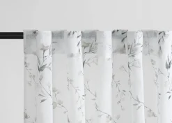 Sally Floral Sheer Curtain Panel 96" Ivory/Multi
