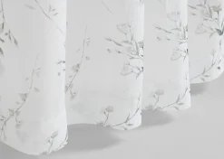 Sally Floral Sheer Curtain Panel 96" Ivory/Multi