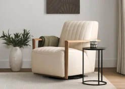 Simone Leather Swivel Chair