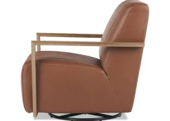 Simone Leather Swivel Chair