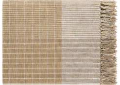 Stevie Cotton Plaid Throw Fawn/Multi