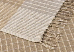 Stevie Cotton Plaid Throw Fawn/Multi